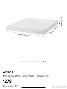 Matrac ABYGDA ikea 180x200