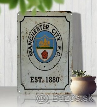 (IHNEĎ) Plechová tabuľa FC Manchester City, 1880