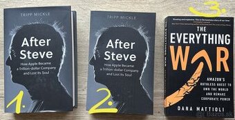 "NOVÉ"3 ANGLICKÉ knihy-AMAZON a STEVE JOBS kus/10-15EUR