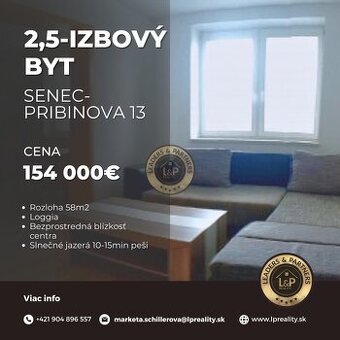 Exkluzívne na predaj 2,5 izbový byt v Senci - 1