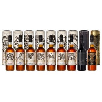 The Game of Thrones Whisky komplet - 9 flias