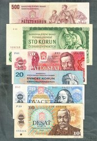 Staré bankovky sestava 1961-1988 - 6 kusů