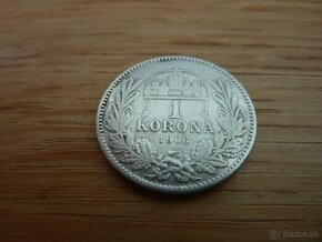 R-U vzácna strieborná 1 koruna 1906 KB - rezervované - 1