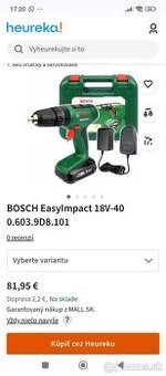 Vŕtací príklepový skrutkovač Bosch