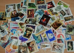 Poštové známky - 100 ks - Mix 9