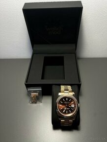 Seiko mod datejust chocolate rose gold - 1