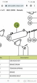 Valec rucnej brzdy claas lexion - 1