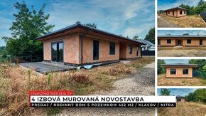 Novostavba, rodinný dom, pozemok 452 m2, Klasov, Nitra