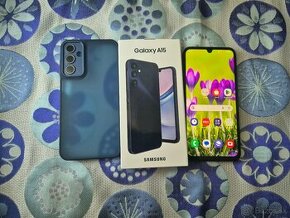 Samsung A15 duos modrý 4g v záruke top stav od začiatku nale