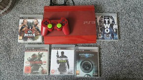 Sony Playstation 3 red 500GB + hry