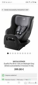 Britax autosedacka Dualfix M otočná,od 3 mesiacov do 3 rokov