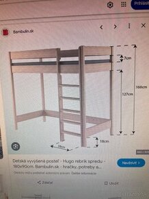 Poschodova postel Hugo 200x90