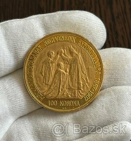 Zlatá 100 koruna 1907 KB korunovačná