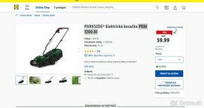 Parkside PRM 1200 A1 nová kosačka