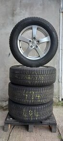 Hlinikove disky 5x112 r16 a zimne pneu 215/60 r16 - 1