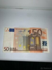 Vzácna eurobankovka 50 euro