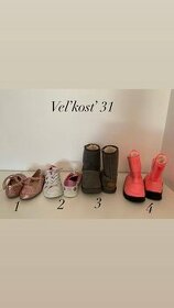 Detske topanky velkosti 31-35