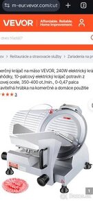 Krájač, narezovy stroj VEVOR, 240W elektrický krájač na lahô