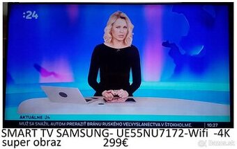 predám 4K Smart televízor Samsung UE55NU7172-,Wifi