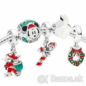 Pandora vianočná korálka Disney Santa Mickey Mouse