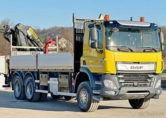 DAF CF 450 - 6x4 – Valník + HR-PALFINGER PK 220032-EH–EURO 6