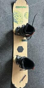 Snowboard Burton charger s freestyle viazaním Burton a topán - 1