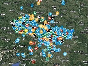 Mapa 1000 opustených miest v SK/CZ