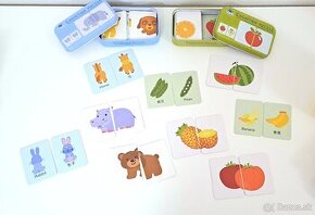 Puzzlové kartičky Montessori