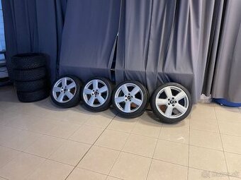 AUDI Alu disky 7.5Jx18H2 ET54,Michelin 225/40 R18+zimné pneu