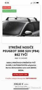 Originál strešné nosiče 3008 , 5008