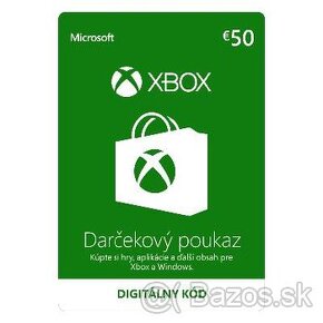 Xbox darčeková karta v hodnote 50€