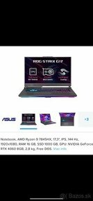 Predám herný notebook asus rog strix g17