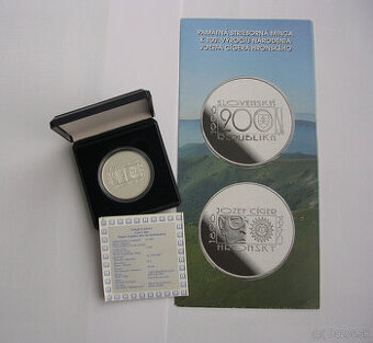 200 Sk 1996 Jozef Cíger Hronský PROOF