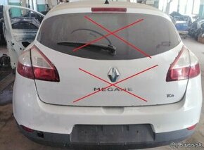 RENAULT MEGANE 1.2 2014 predám DVERE, airbagy sada, ZADNÝ NÁ