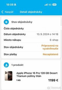 PRENECHÁM ZDARMA IPHONE 16 PRO