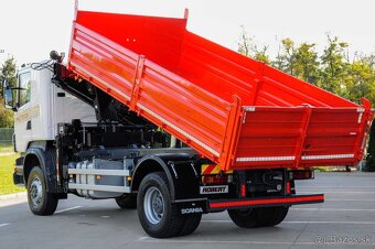 SCANIA R380 - 4X4 TROJSTRANNÝ SKLÁPAČ +  HYDRAULICKÁ RUKA