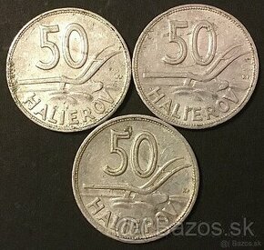 50 halierov 1943 Al, z obdobia Slovenského štátu.