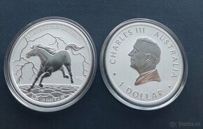 Australia Brumby Horse 2024 1oz investicne striebro