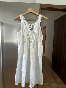 Biele letné bavlnené šaty S -M
