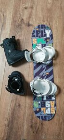 Detsky snowboard 116 cm + topanky 31