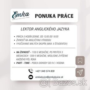 LEKTOR ANGLIČTINY LEVICE