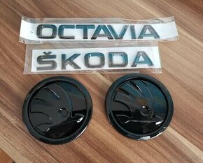 Znak a nápis škoda + octavia + 2x 90mm