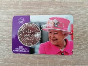 euro minca kráľovná elizabeth II 2022 v karte 2,5 € - 1