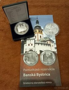 Predám obe mince 20 euro Banská Bystrica,Proof a BK