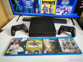 Playstation PS4 SLIM - ovládače - hry