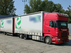 Scania R440, 6x2, EURO 5, PŘÍZDVIH STŘECHY+HIPOCAR, SOUPRAVA