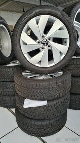 Predám orig. Alu VW Golf 5x112 R17 a zimne pneu. - 1