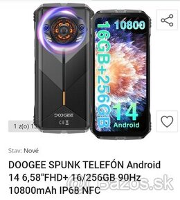 Doogee sPunk Nový odolný mobil+tvrdené sklo