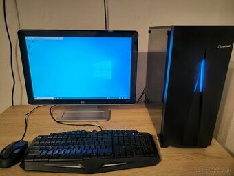 Herný PC - zostava + monitor: Ryzen 5 2400G | HDD+SSD | 16GB