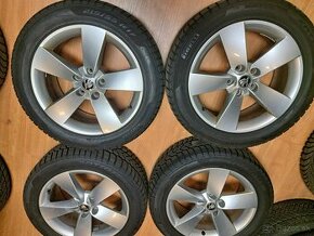 Predam Original elektrony Skoda 5x112 R17 a zimne pneu - 1